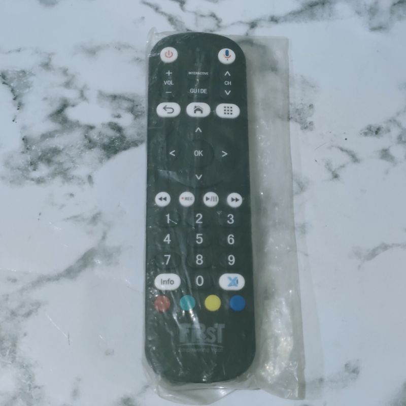 REMOTE FIRST MEDIA INTERAKTIF ORIGINAL (BARU)/0REMOTE STB ANDROID TV SUPPORT BLUETOOTH DAN GOOGLE ASSISTANT VOICE