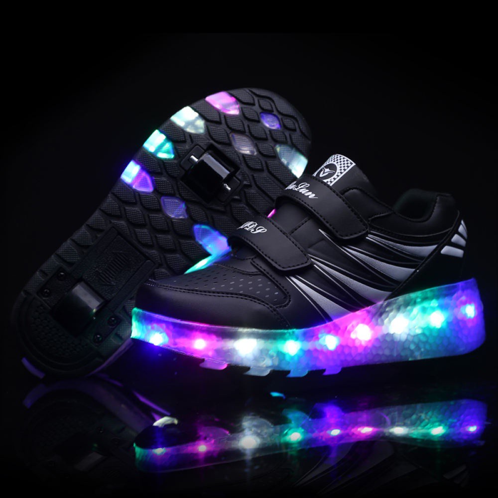 light up wheel trainers