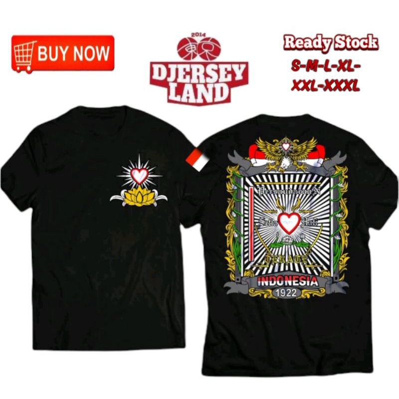 KAOS DISTRO PERSAUDARAAN SETIA HATI TERATE SABLON DEPAN BELAKANG