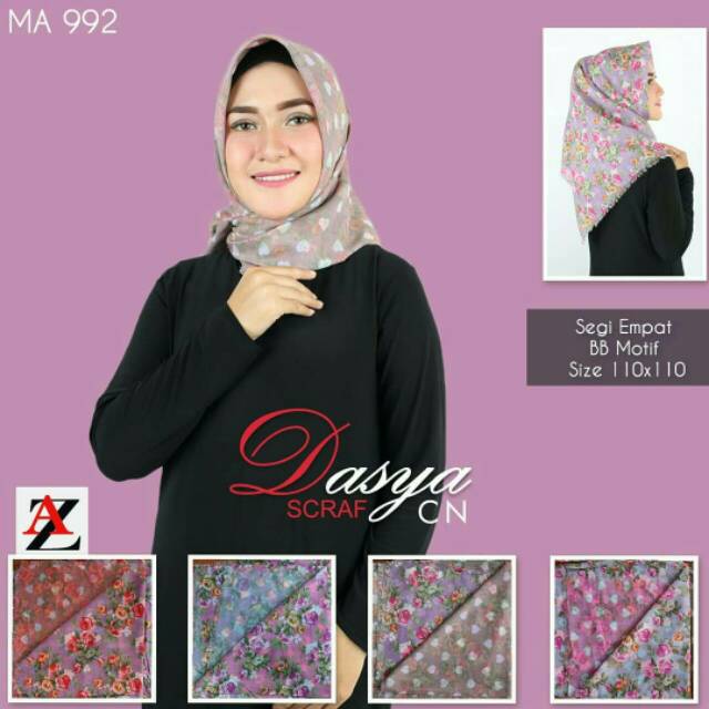 Jilbab segi empat bolak balik nurel termurah | nurel scraf kualitas bagus
