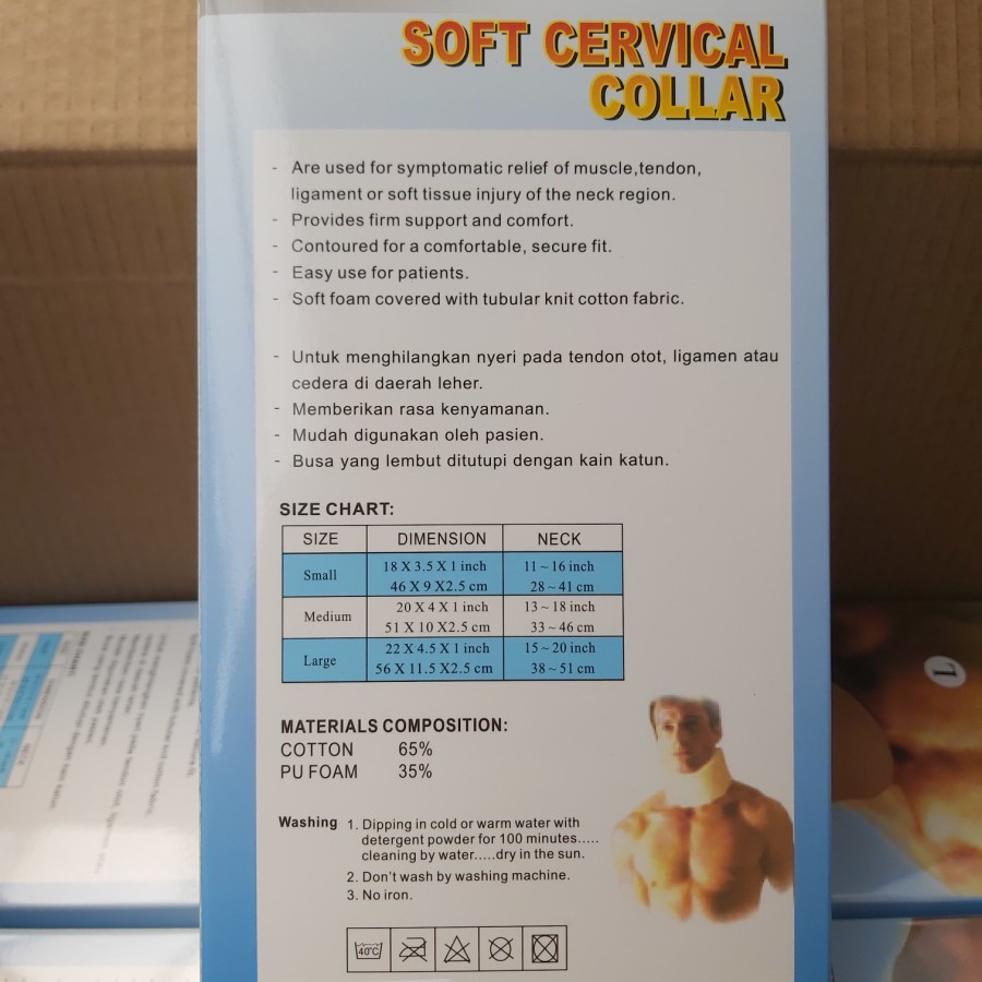 Soft Cervical Collar. Colar Neck Cerfical. Serfical Colar r. Penyangga Leher.