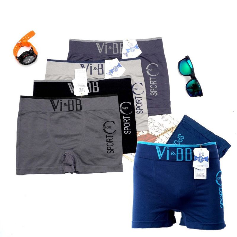 Vi&amp;bb_1pc cd boxer pria seamles super elastis / celana dalam boxer pria cowo keren/ CD boxer vibb