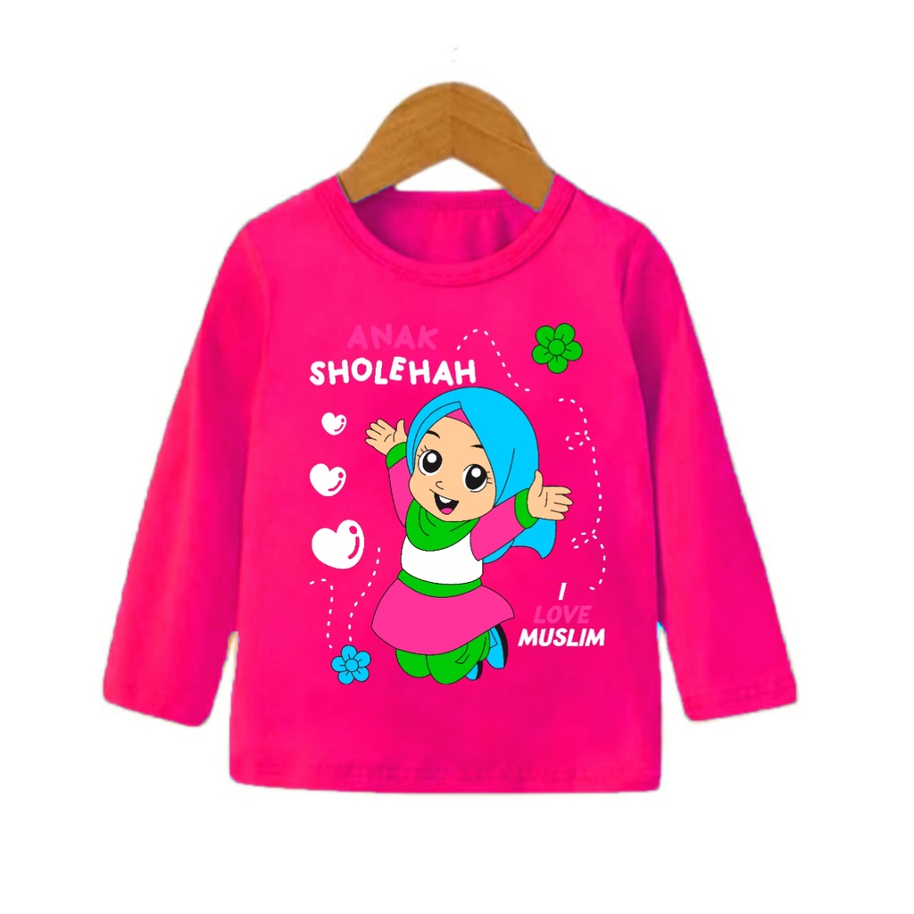 kaos anak perempuan lengan panjang muslimah 28