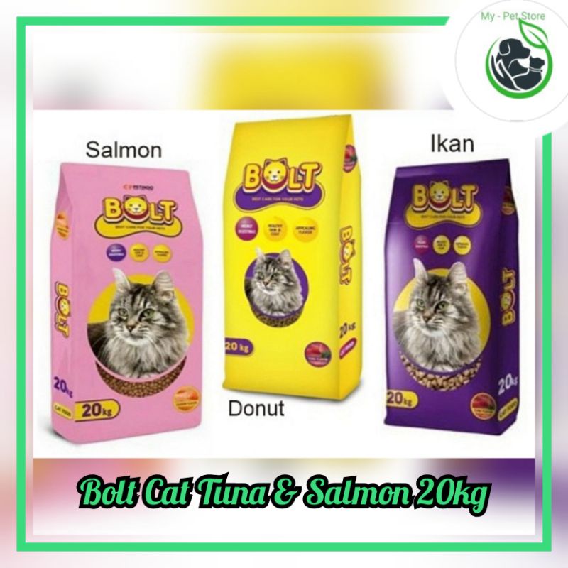 GRAB Bolt Cat Tuna / Bolt Cat Ikan 20kg / Bolt Cat Salmon 20kg / Bolt Cat Donut 20kg