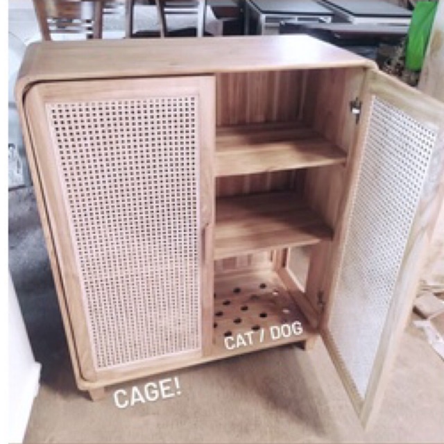 Kandang Kucing / Kandang Anjing Kayu Jati / Lemari Kandang