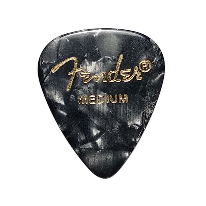 Fender Celluloid Black Medium Pick Gitar Original USA GdS716