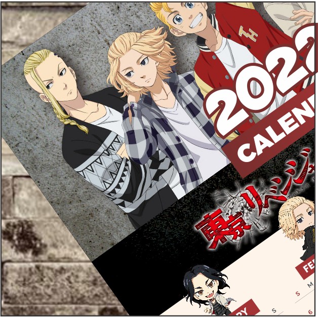 Poster Anime Terlengkap A3 - Kalender Anime 2022 Kimetsu no Yaiba Demon Slayer Tokyo Revengers Genshin Impact Haikyuu Jujutsu Kaisen-7
