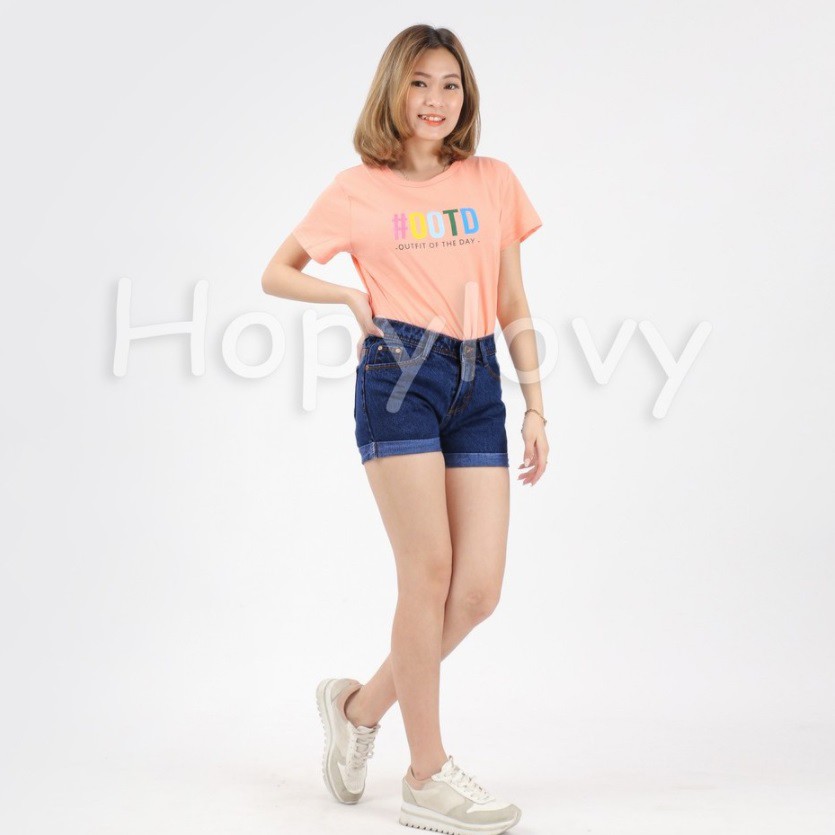 HOPYLOVY - Celana Pendek Jeans Wanita Hotpants Spring / Highwaist Hotpants Jeans Lipat Korea