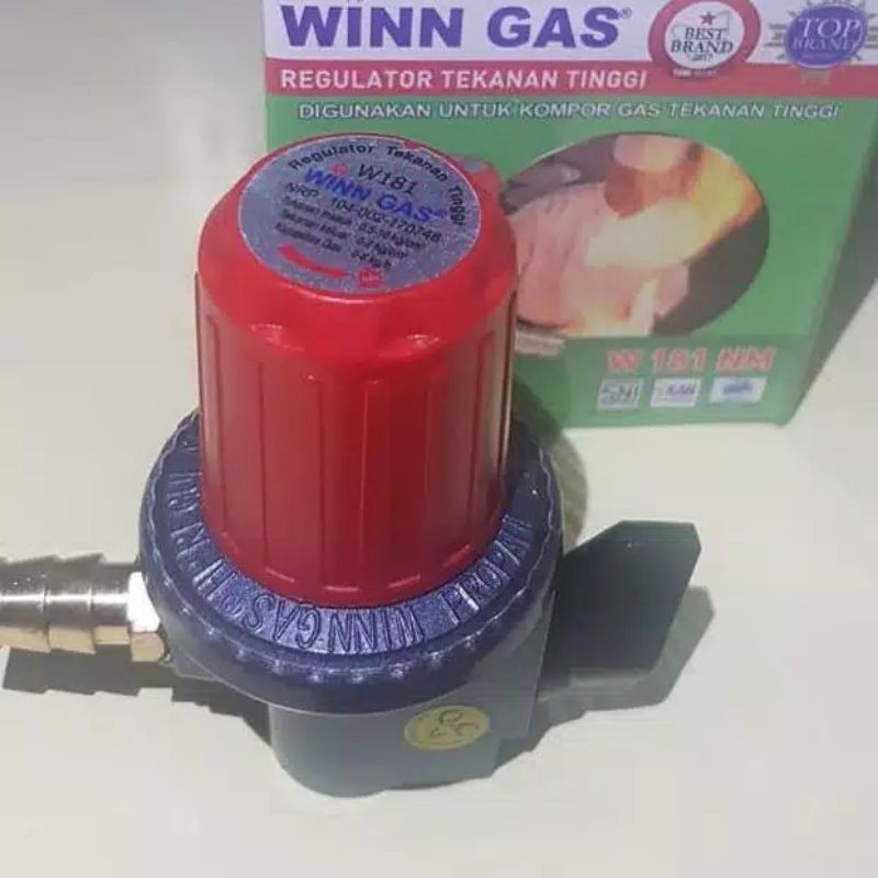 Winn Gas , W 181 NM  , Win Gas , Regulator LPG , HP  , Tekanan Tinggi , high pressure , Tanpa Meter