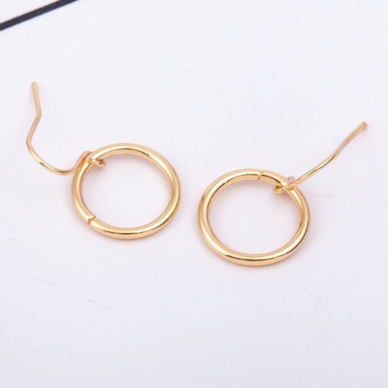 Elle Circle Earrings Anting Hooks Handmade