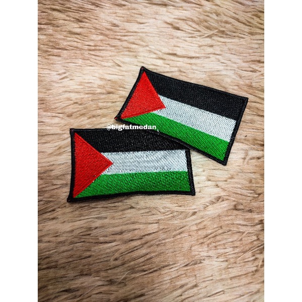 Patch Logo / emblem bordir bendera Palestina