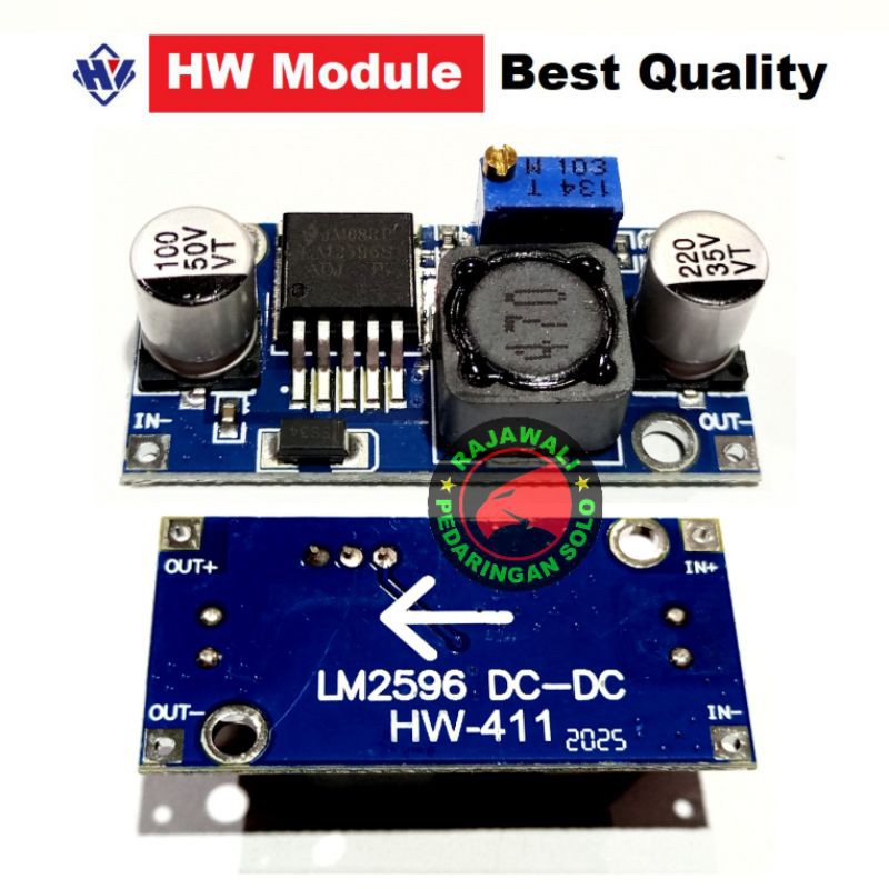 Jual STEP DOWN DC LM2596 HW MODULE PENURUN TEGANGAN