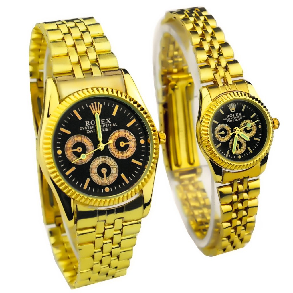 BAJ JAM TANGAN COUPLE ROLEX RANTAI GROSIR MURAH PASANGAN PRIA WANITA RX004