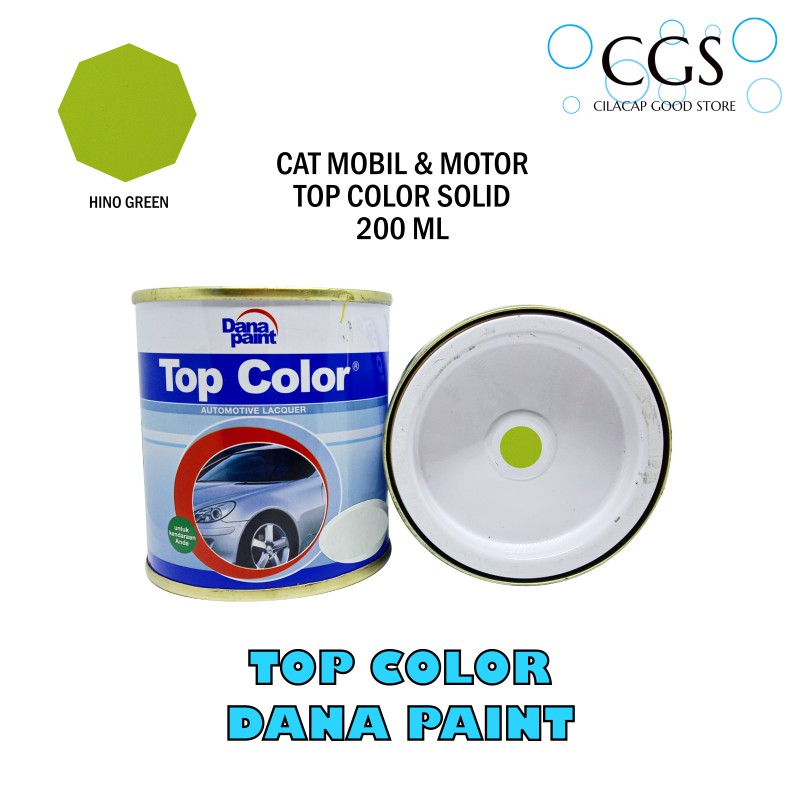 CAT TOP COLOR HINO GREEN 200ml - cat top color hijau - cat hijau hino - cat motor hijau - cat hino -