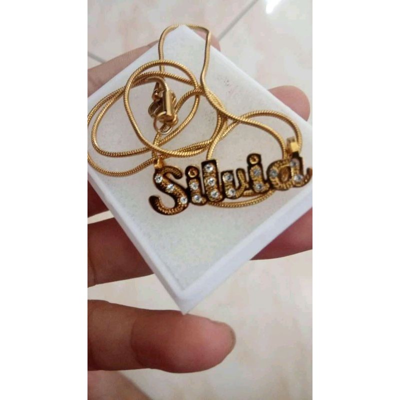 kalung ukir nama bisa tempah nama sendiri