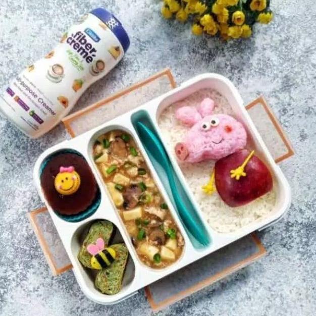 

Baru! Yooyee Lunchbox 590 Orange Tempat Makan Anti Tumpah 4 Sekat - Orange