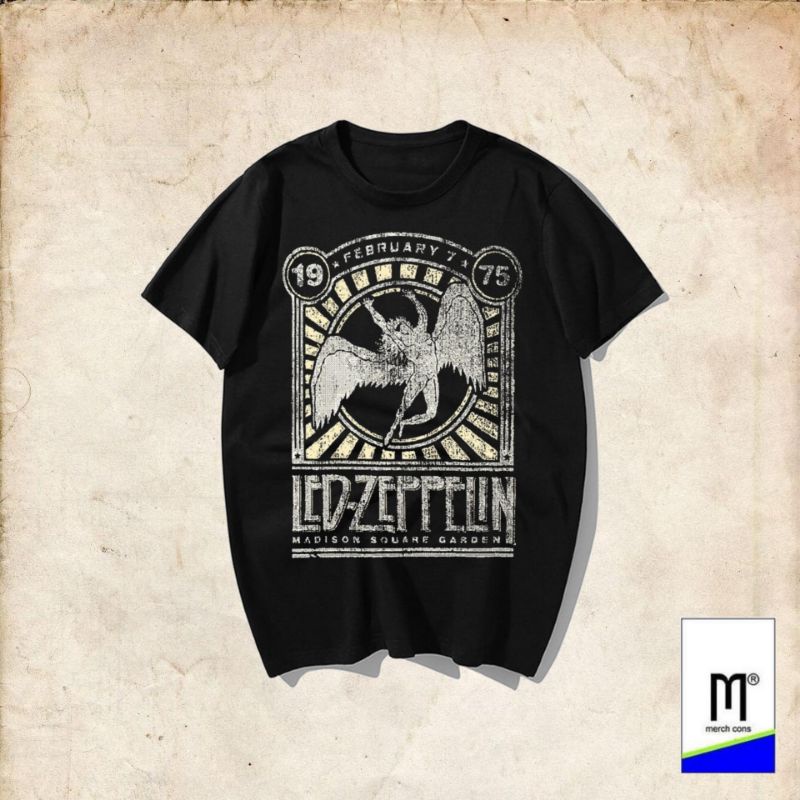 Led Zeppelin Us Tour 1975 (OVERSIZED) Kaos Band Led Zeppelin / Kaos Musik Led Zeppelin
