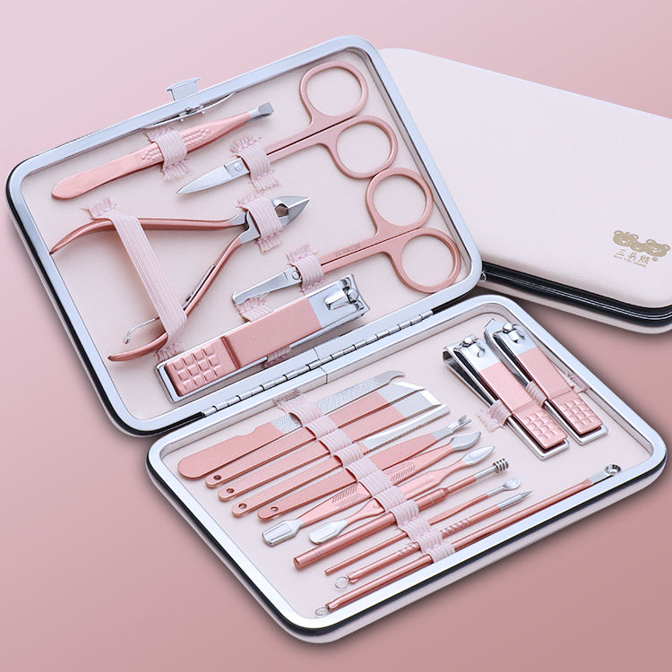 18pcs / Set Gunting Kuku Bahan Stainless Steel Untuk Manicure Pedicure