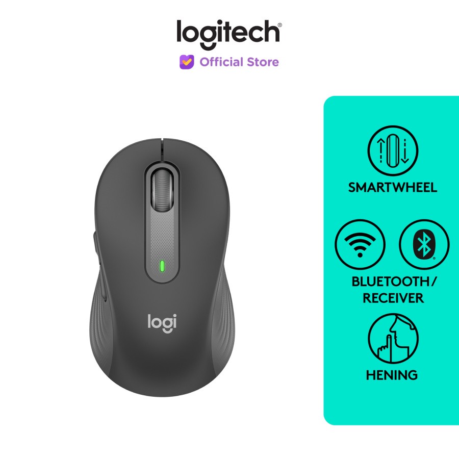 Logitech Signature M650 Mouse Wireless Bluetooth Silent