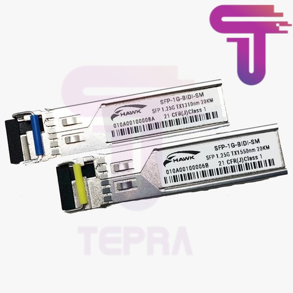 HAWK SFP Bidirectional Pair Transceiver SFP-1G-BiDi-S - 1Pasang