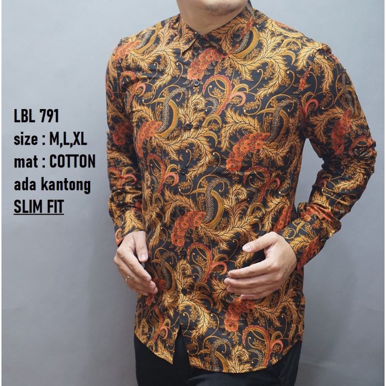 KEMEJA PRIA SLIM FIT LBL791 BATIK MEWAH SLIMFIT luigi