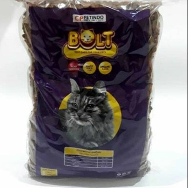 BOLT 1kg pakan kucing makanan kucing BOLT CAT KIBBLE IKAN