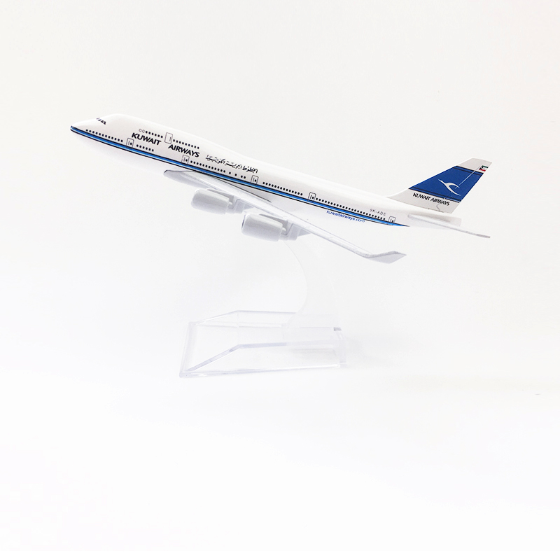 Kuwait Airways B747 Boeing 747model Pesawat Die-cast Metal Airplane Model Pesawat 16CM