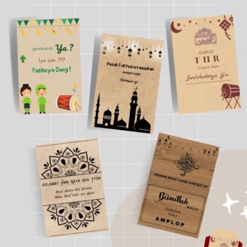 

[TERLARIS] Amplop Lebaran Rustik 1 series isi 10 - Siap Pakai