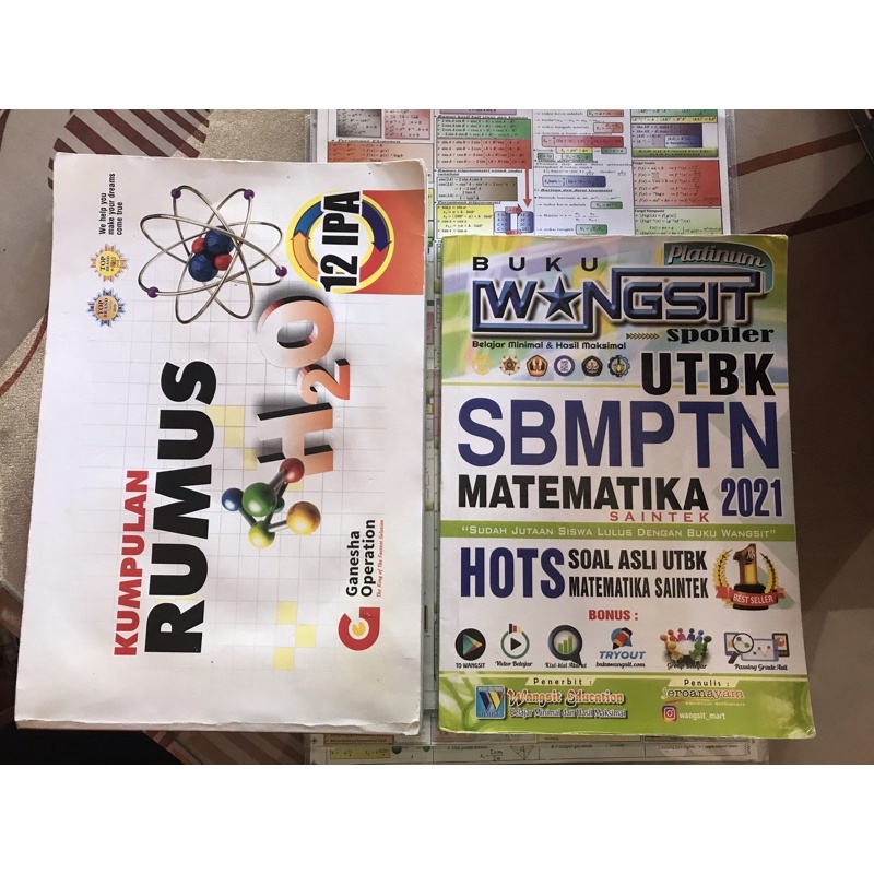 [PRELOVED] BUKU WANGSIT MATEMATIKA 2021 DAN BUKU KUMPULAN RUMUS GO 2021