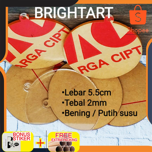 

Medali akrilik lebar 5.5cm + tali Elegan