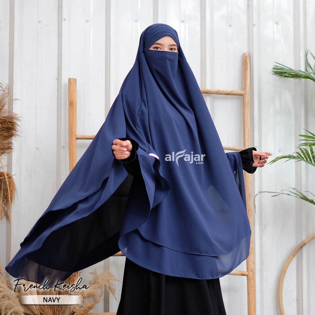 Jilbab Khimar French Jumbo Syar'i Keisha by Alfajar-3