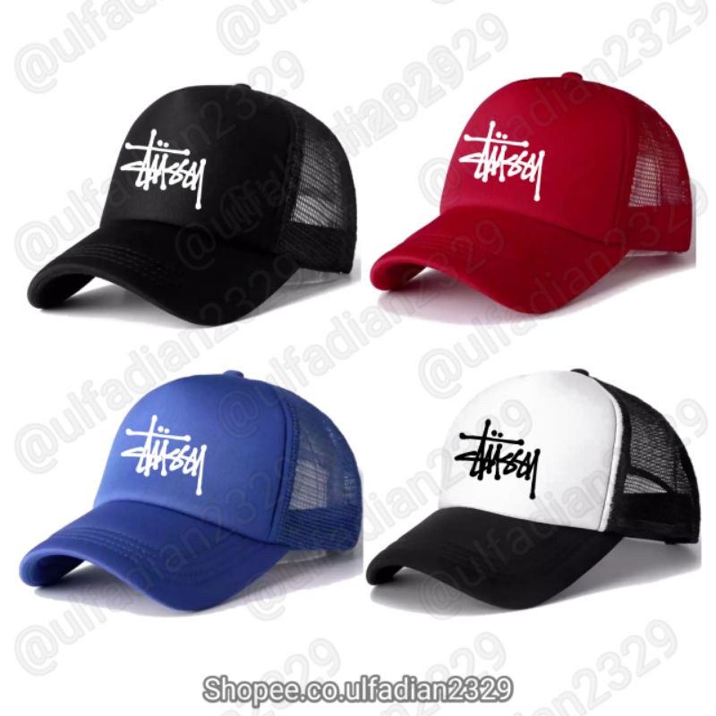 TOPI PRIA/TRUCKER/JARING STUSSY - STUSSY HAT PREMIUM