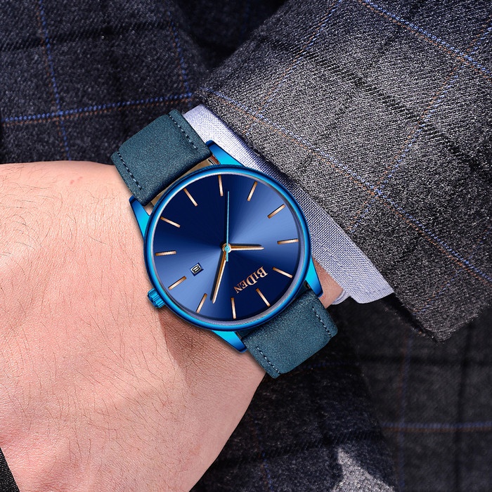 Jam Tangan Pria Terbaru Keren COD Murah Fashion Watch J9V7 jam tangan BIDEN fashion leathre band cas