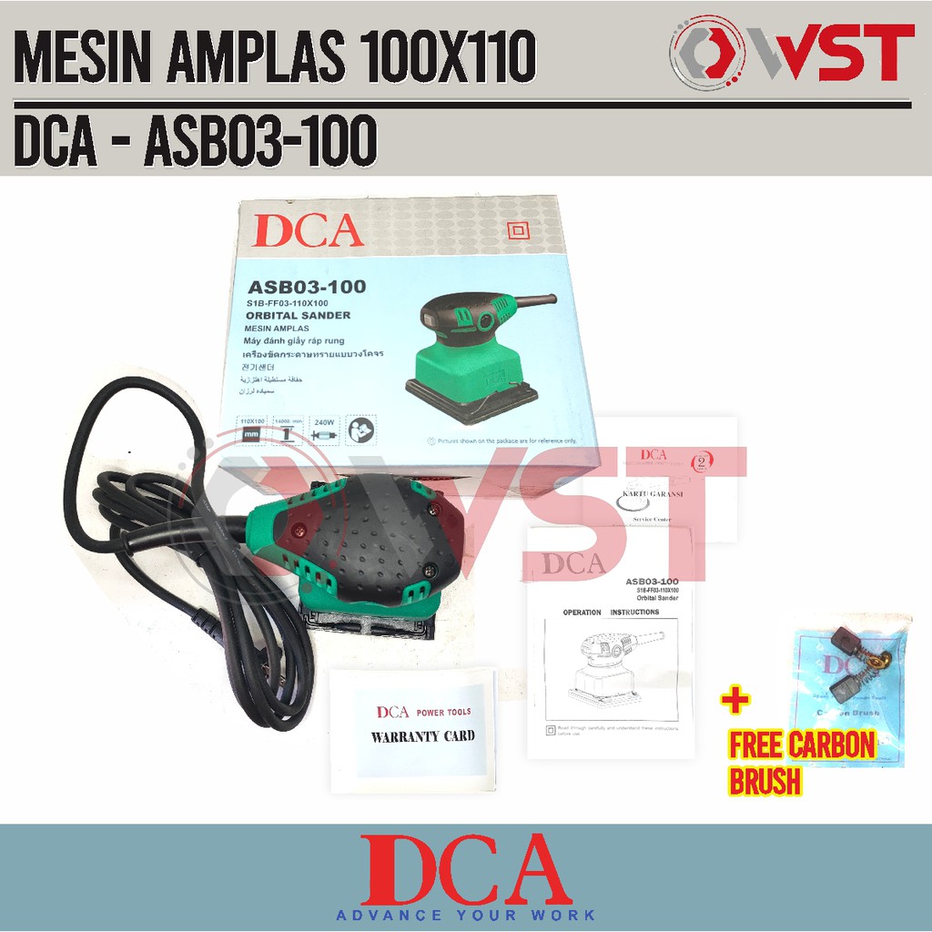 Mesin Amplas DCA Orbital Sander ASB03-100