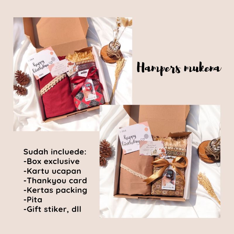 

Hampers mukena sajadah premium | Kado ulang tahun | kado cwe | gift box | kado mukena | hampers hari ibu | kado pernikahan