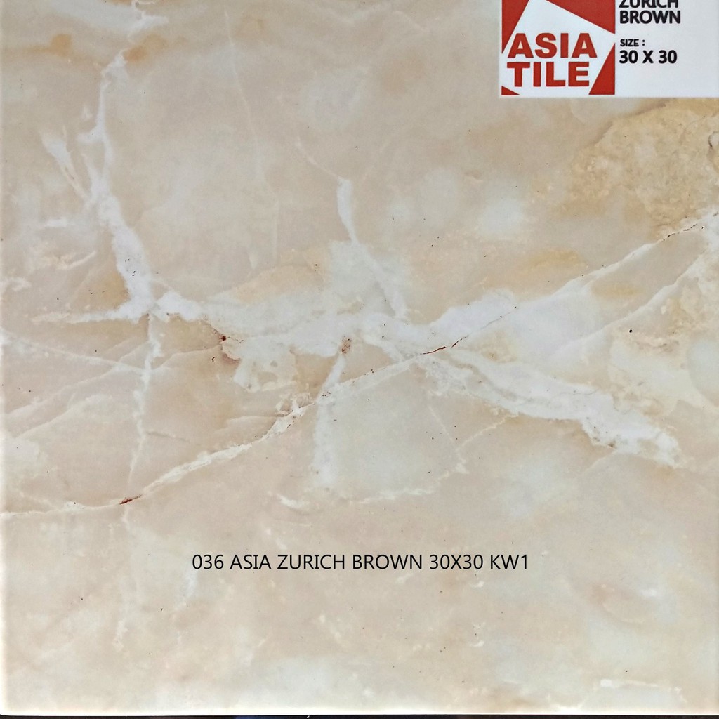  Keramik Lantai Glossy  ASIA ZURICH BROWN 30X30 KW1 036 