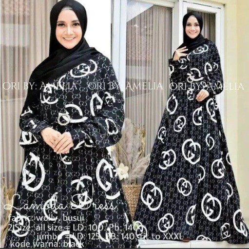 GAMIS WANITA MUSLIM BAJU CEWEK MUSLIMAH TERBARU DRESS MODERN RIZKI