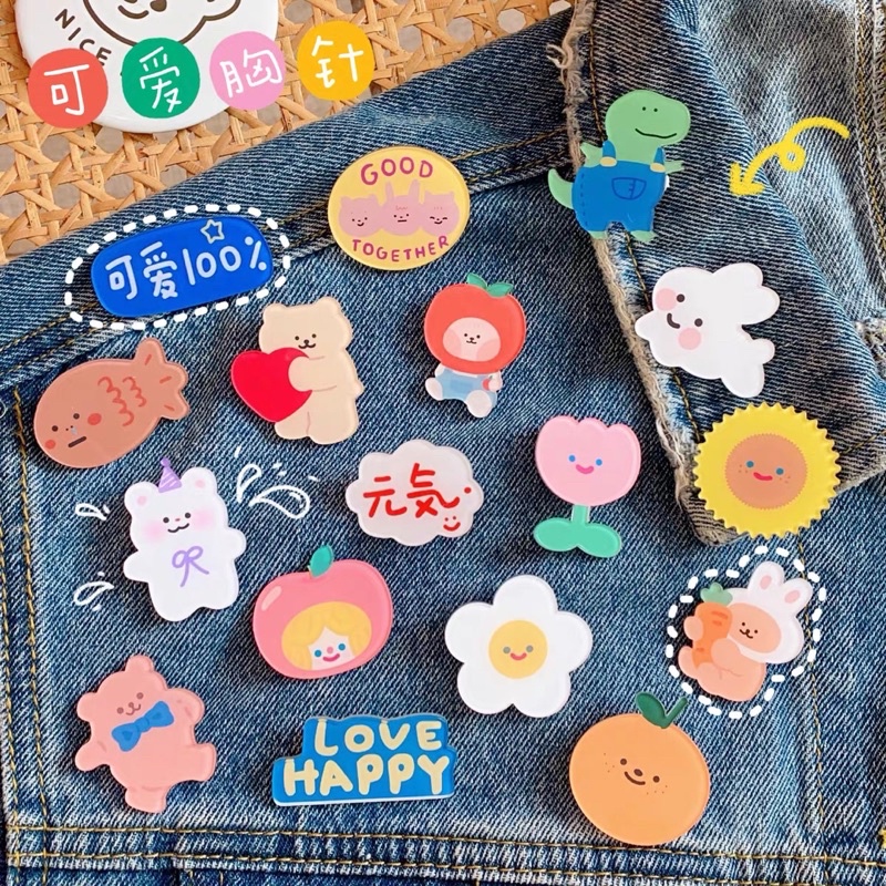 IMPORT PREMIUM BROS PIN GAYA JEPANG UNTUK AKSESORIS PAKAIAN JAKET TAS / BROS LENCANA DESAIN KARTUN LUCU GAYA KOREA UNTUK AKSESORIS PERHIASAN WANITA / PENITI LUCU ESTETIK / PIN BROS HIJAB BENTUK KARTUN LUCU