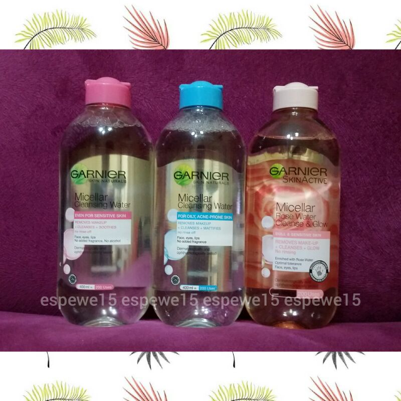 Garnier Micellar Water Pink Biru Rose 400ml