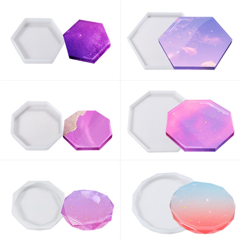 SIY  Crystal Epoxy Coaster Resin Mold Cup Mat Pad Casting Silicone Mould DIY Crafts Jewelry Making Tools