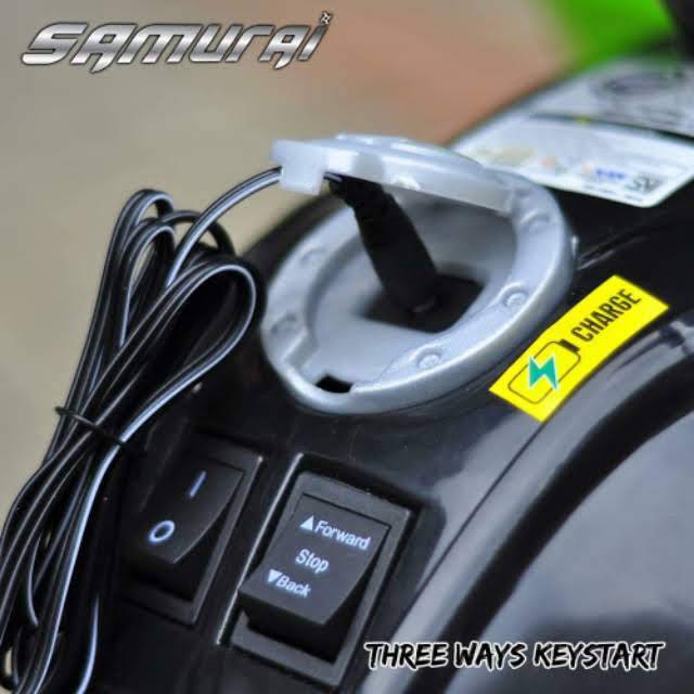 MOTOR AKI NEW SAMURAI DENGAN MENGGUNAKAN REMOTE~MAINAN MOTOR AKI  ANAK ~MAINAN MOTOR AKI