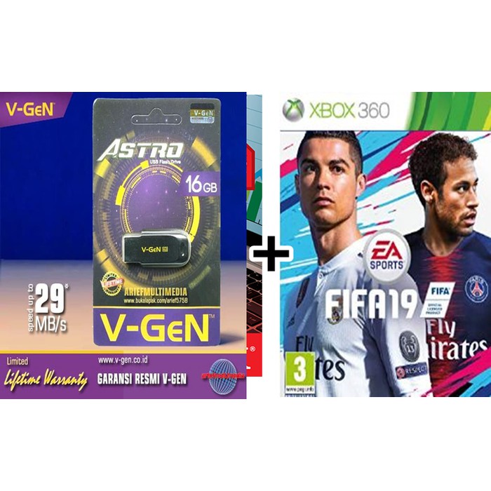 FIFA 19 XBOX 360 JTAG RGH BONUS UBS FLASHDISC SANDISCK 16G
