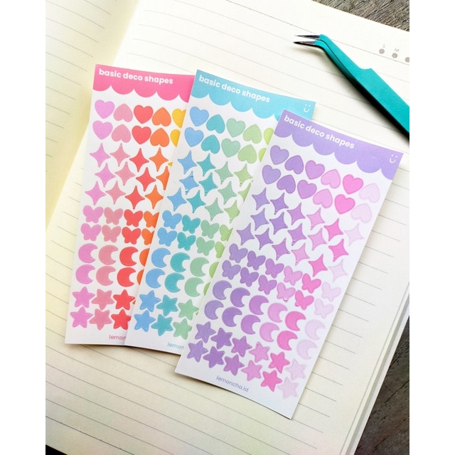 

[Lemoncha.id] Basic Deco Shapes - stiker polaroid polco journal