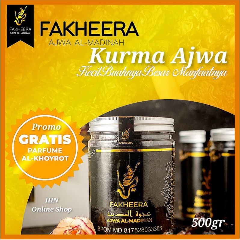 

KURMA AJWA FAKHEERA ASLI/KURMA AJWA ALMADINAH/KURMA AJWA 500gr