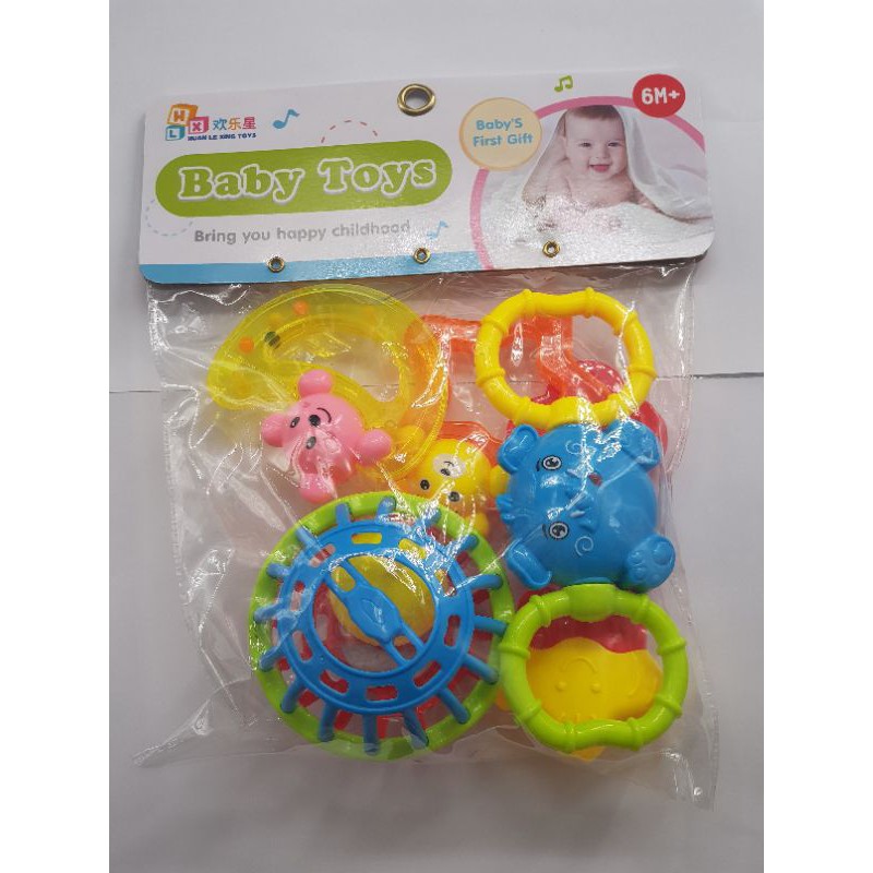 mainan rattle bayi / kerincingan bayi set / mainan bayi murah