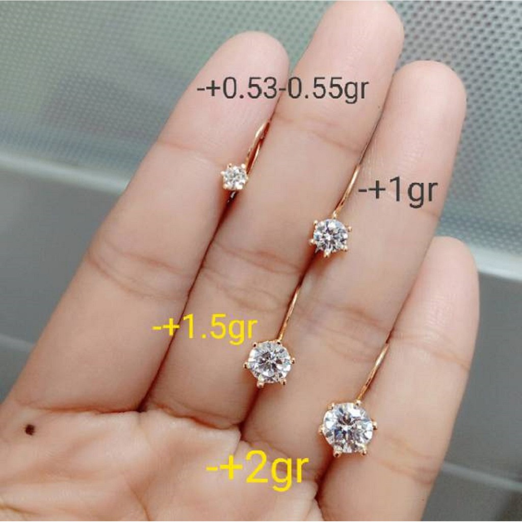 Anting Emas Deasy / Solitaire 8K - SDW Gold -