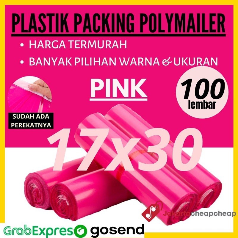 Plastik Packing Polymailer 17x30 Pink