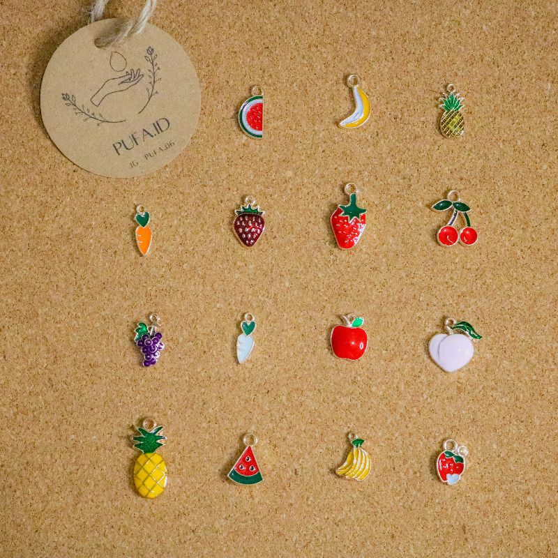 Pufa.id - bandul gelang / bandul gelang tali / charm enamel / bandul buah / bandul lucu / charm buah