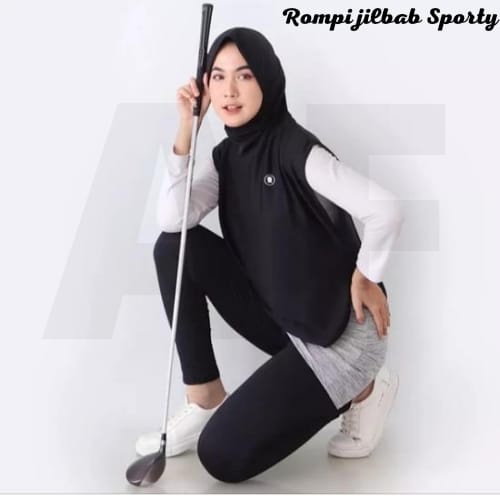 Hijab Rompi Instan Sporty Panjang Jumbo Jersey Premium Kerudung instant Syari Olahraga Jogging Murah