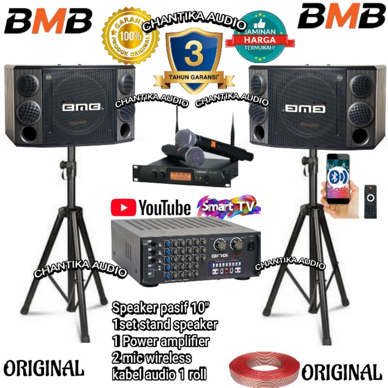Paket Karaoke Speaker Bmb 10 inch Cs 850R Dan Amplifier Bmb Da 3600 Konplit Super